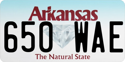 AR license plate 650WAE
