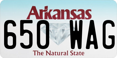 AR license plate 650WAG