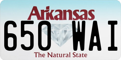AR license plate 650WAI
