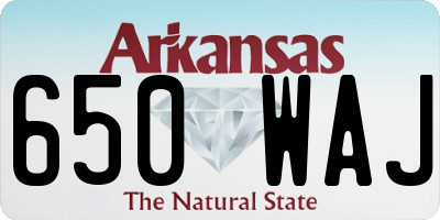 AR license plate 650WAJ