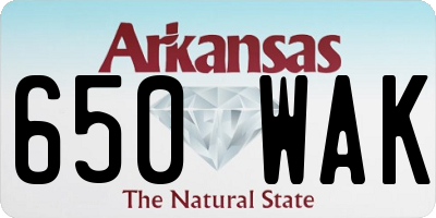 AR license plate 650WAK