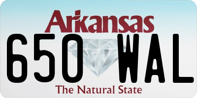 AR license plate 650WAL