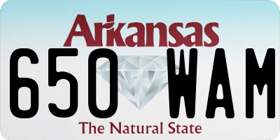 AR license plate 650WAM