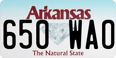AR license plate 650WAO