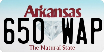AR license plate 650WAP