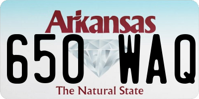 AR license plate 650WAQ