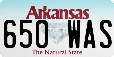 AR license plate 650WAS