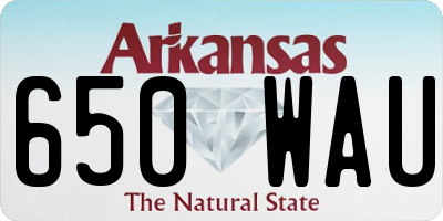 AR license plate 650WAU