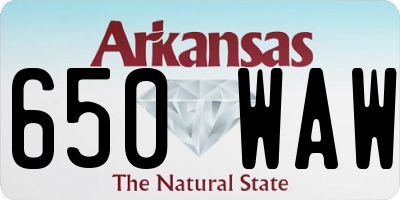 AR license plate 650WAW