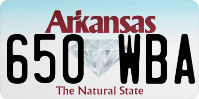 AR license plate 650WBA