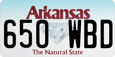 AR license plate 650WBD