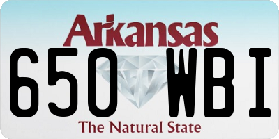 AR license plate 650WBI