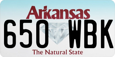 AR license plate 650WBK