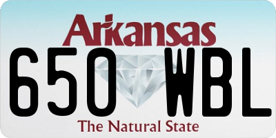 AR license plate 650WBL