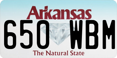 AR license plate 650WBM