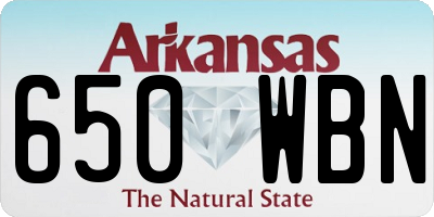 AR license plate 650WBN