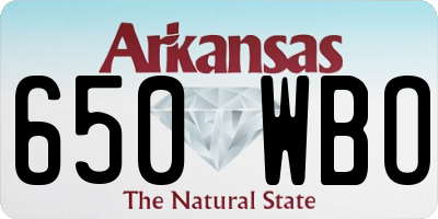 AR license plate 650WBO