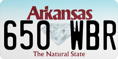 AR license plate 650WBR