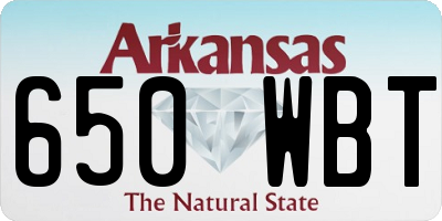 AR license plate 650WBT
