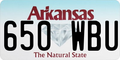 AR license plate 650WBU