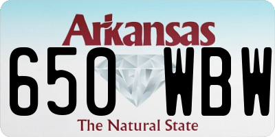 AR license plate 650WBW