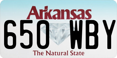 AR license plate 650WBY
