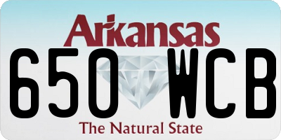 AR license plate 650WCB