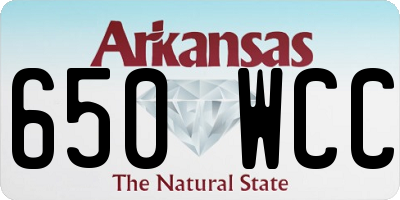 AR license plate 650WCC