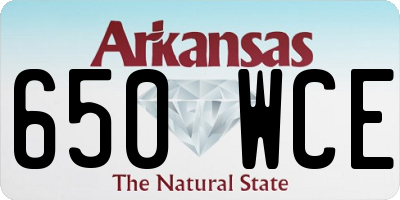 AR license plate 650WCE