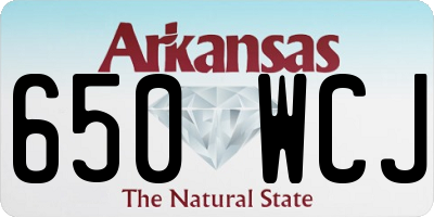 AR license plate 650WCJ