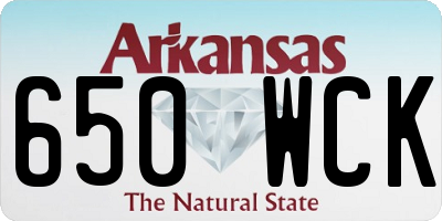 AR license plate 650WCK