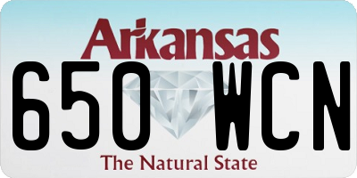 AR license plate 650WCN