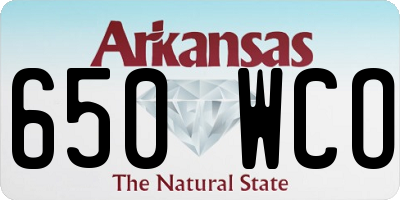 AR license plate 650WCO
