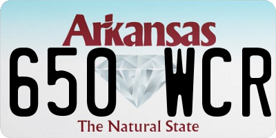 AR license plate 650WCR