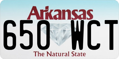 AR license plate 650WCT