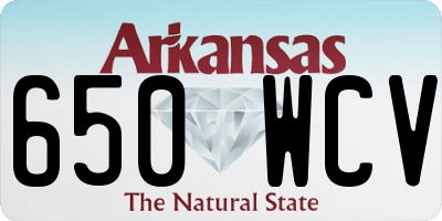 AR license plate 650WCV