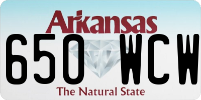 AR license plate 650WCW