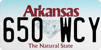 AR license plate 650WCY