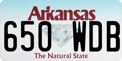 AR license plate 650WDB