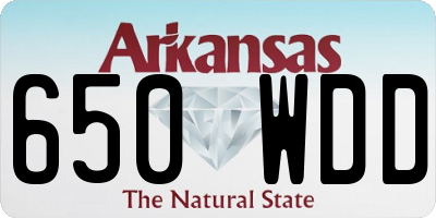 AR license plate 650WDD