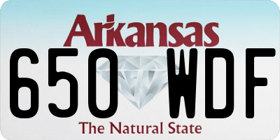 AR license plate 650WDF