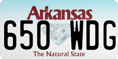 AR license plate 650WDG