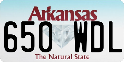 AR license plate 650WDL