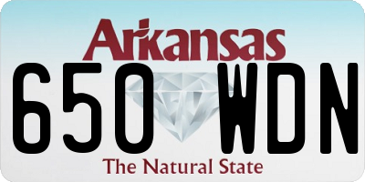 AR license plate 650WDN
