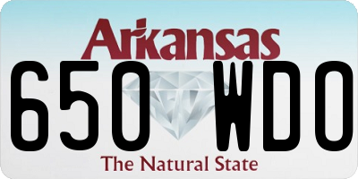 AR license plate 650WDO