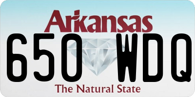 AR license plate 650WDQ