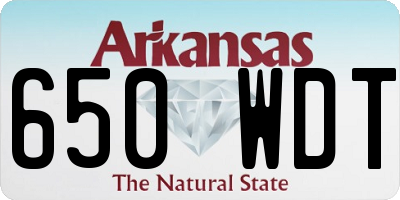AR license plate 650WDT
