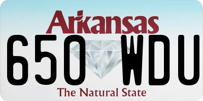 AR license plate 650WDU