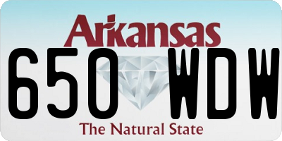 AR license plate 650WDW