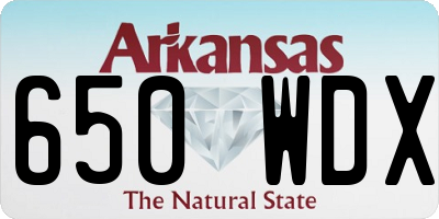 AR license plate 650WDX